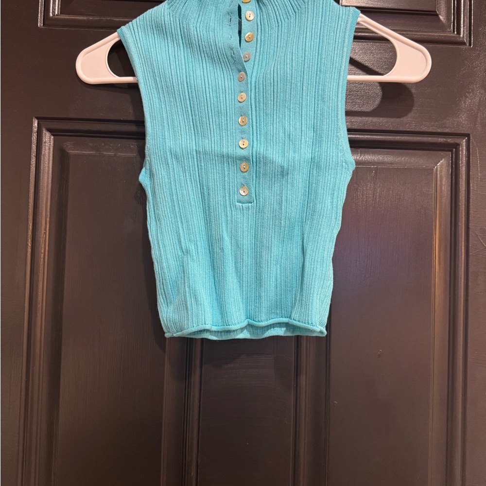 Zara Turquoise Knit Top